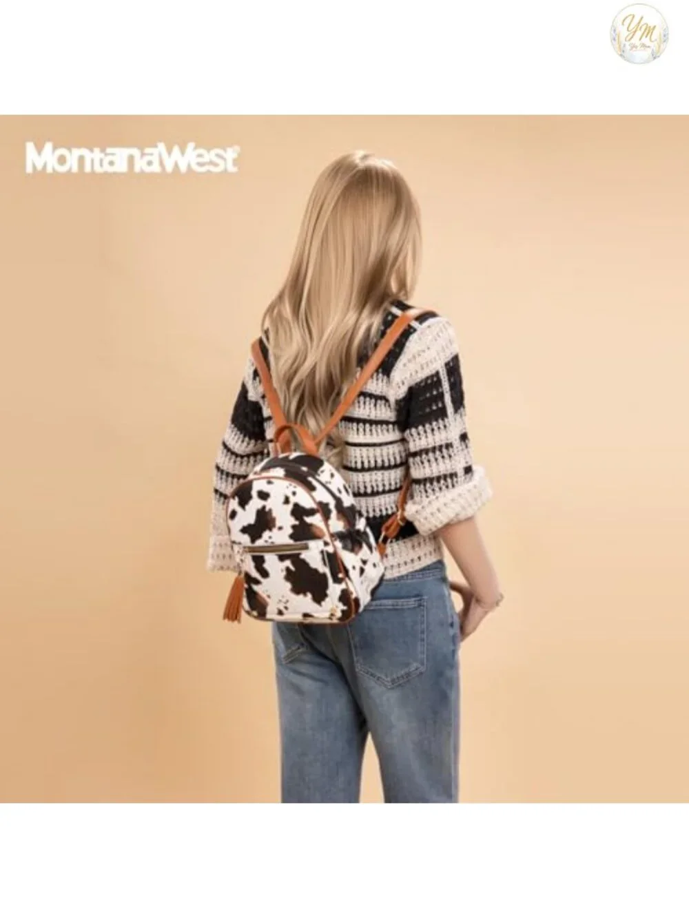 Mini Anti Theft Backpack Purse with Secured Zipper and Tassel